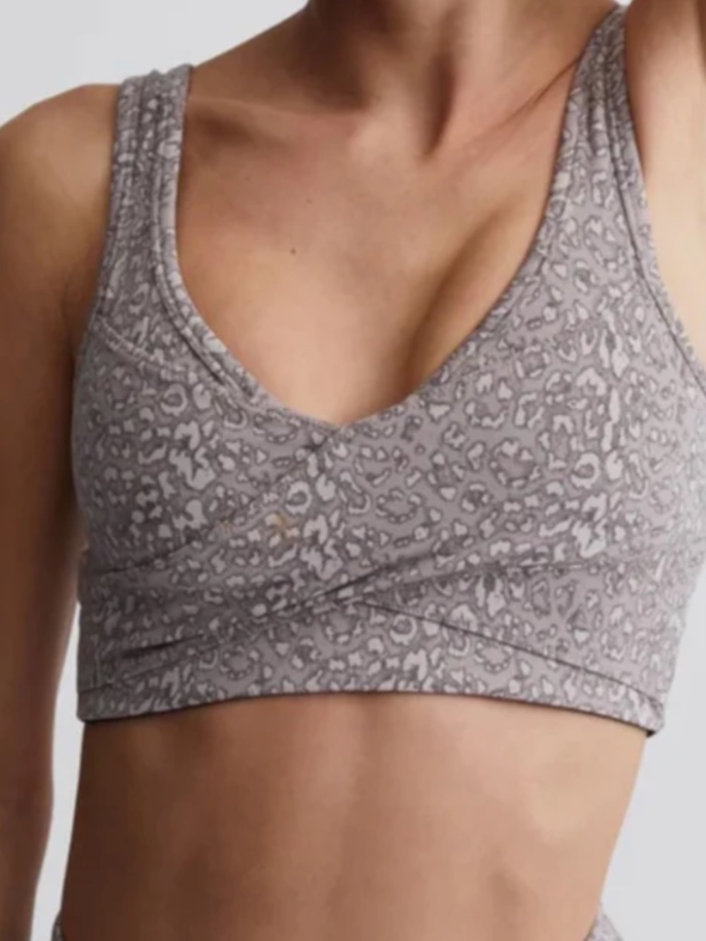 Varley Anthropologie Cheetah Crossover Sport Bra